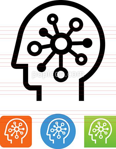 400x515 Brain With Star Neural Network Icon