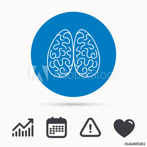 500x500 Neurology Icon Human Brain Sign Calendar, Attention Sign