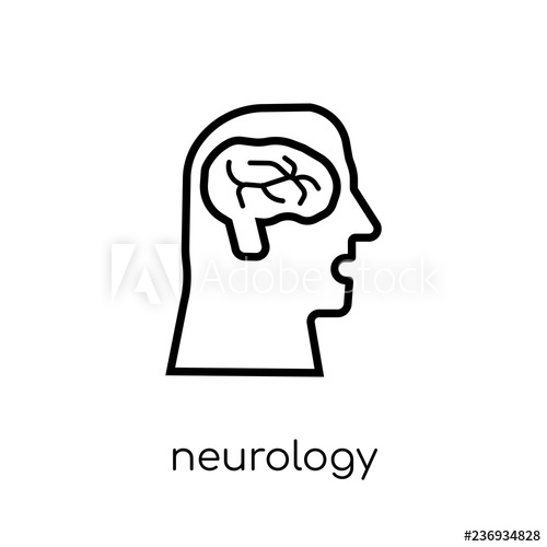 500x500 Neurology Icon Trendy Modern Flat Linear Vector Neurology Icon