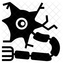 256x256 Neuron Icon Of Glyph Style