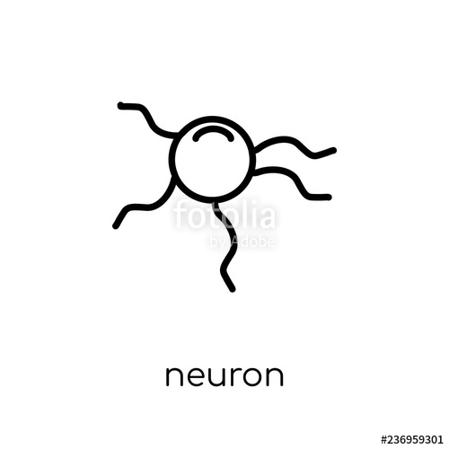 500x500 Neuron Icon Trendy Modern Flat Linear Vector Neuron Icon On White