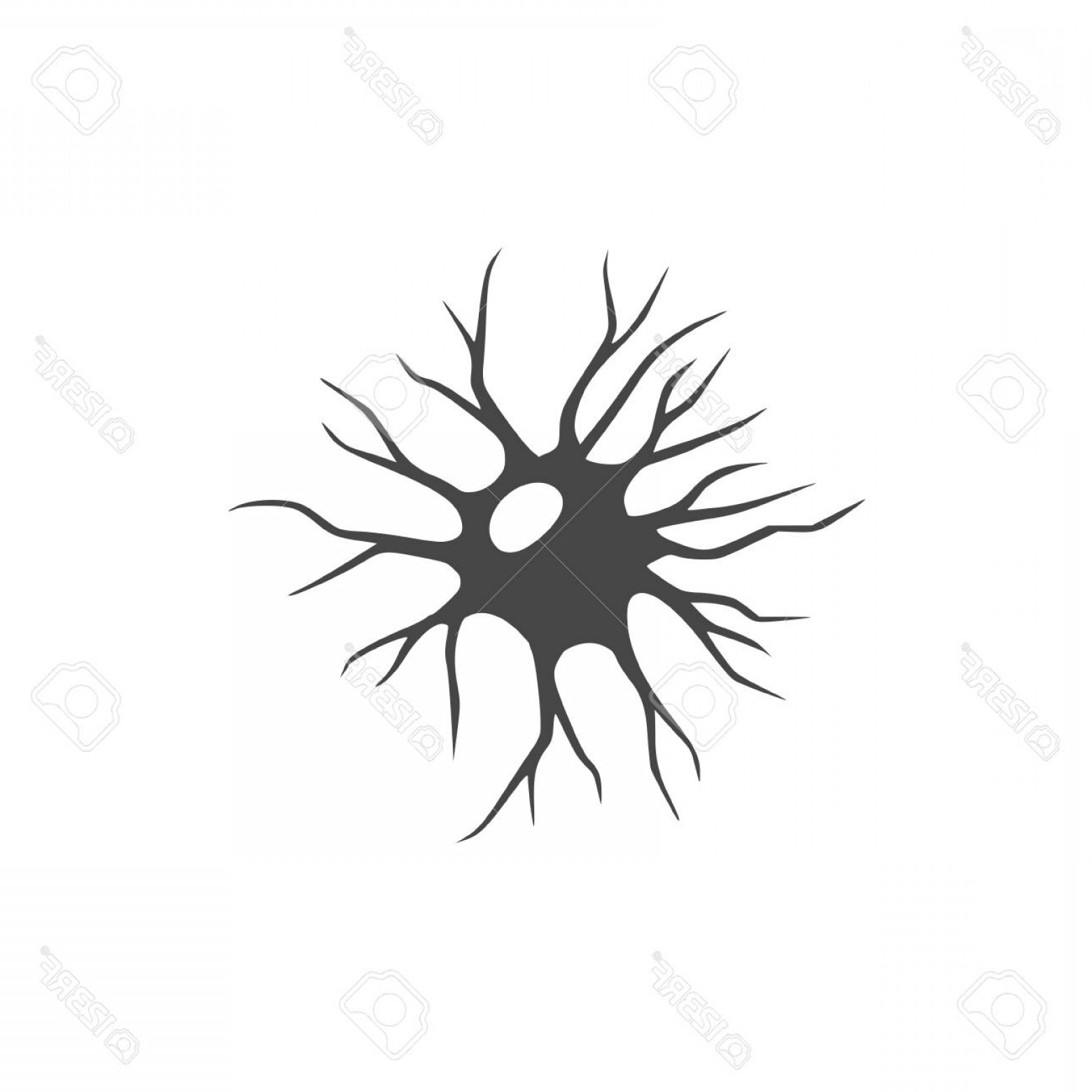 1560x1560 Photostock Vector Neuron Nerve Cell Icon Flat Graphic Design
