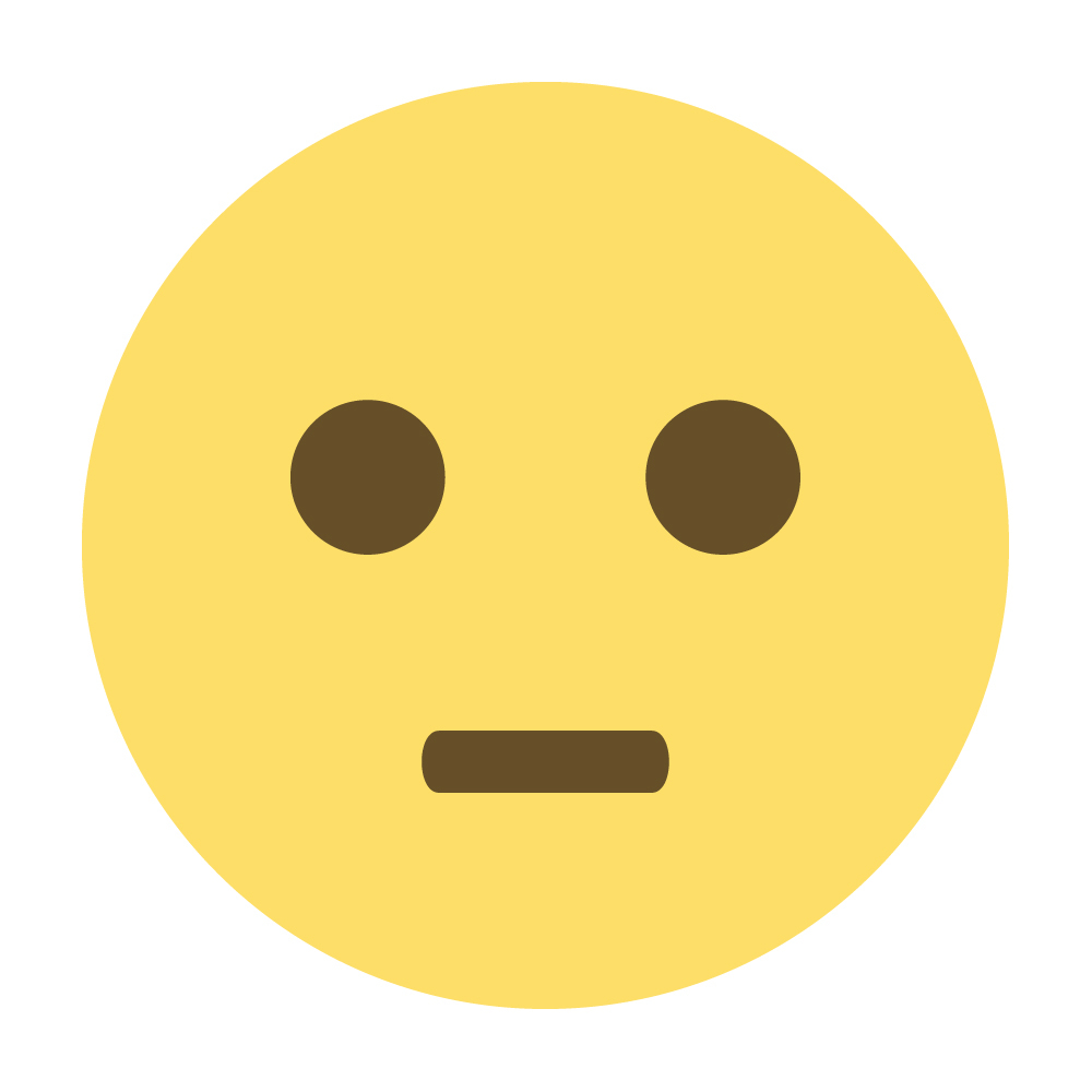 1000x1000 Emoji One Wall Icon Neutral Face
