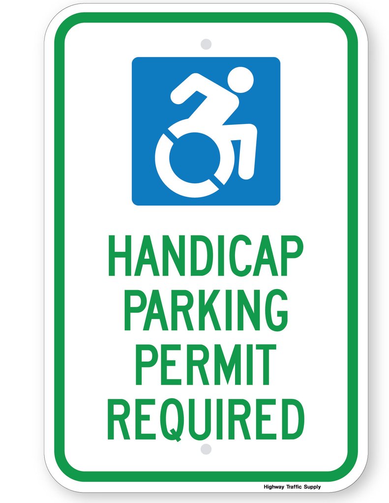 791x1023 Handicap Parking Permit Required Ada Signs Highway Traffic Supply
