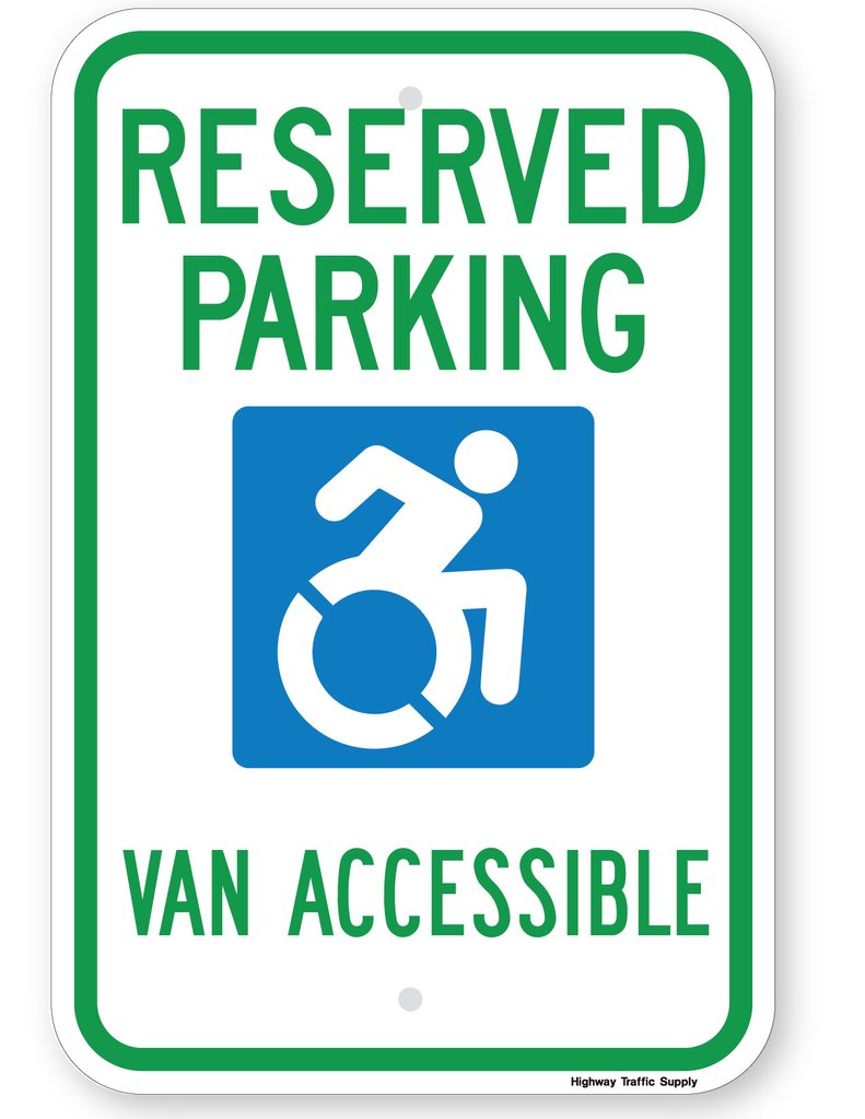 791x1023 Reserved Parking Handicap Van Accessible Sign Highway Traffic Supply