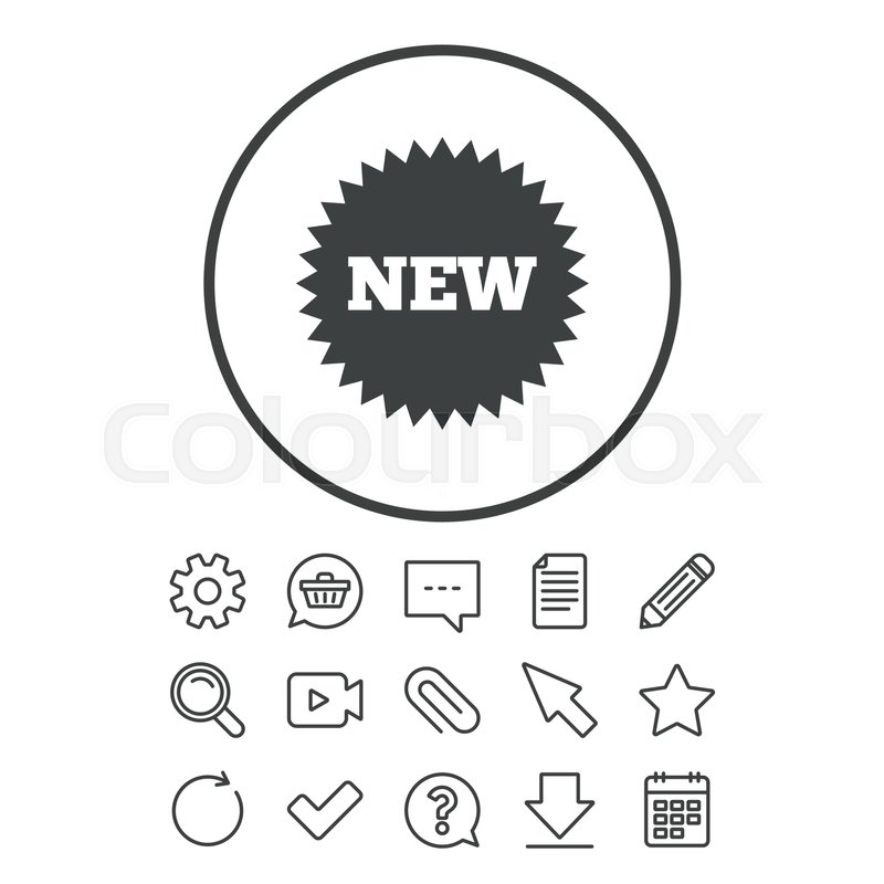 800x800 New Sign Icon New Arrival Star Stock Vector Colourbox