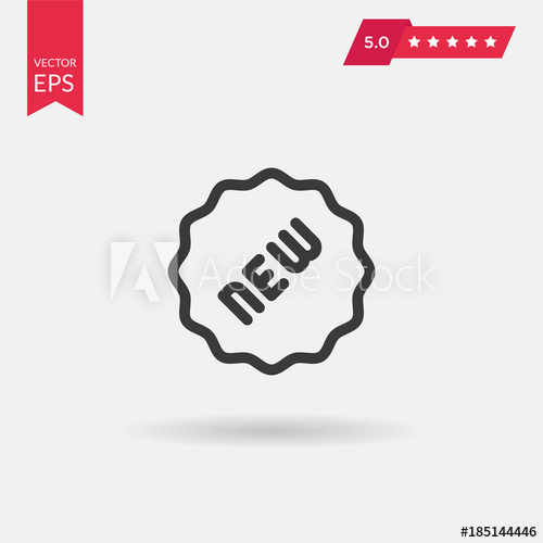 500x500 New Sign Icon New Arrival Star Symbol Colored Flat Icons On Wh