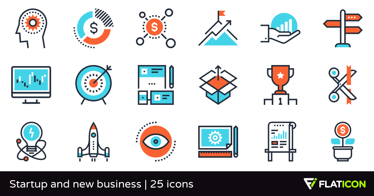 1200x630 Startup And New Business Premium Icons