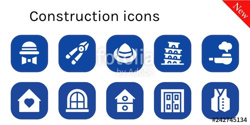 500x250 Construction Icon Set Stock Image And Royalty Free Vector