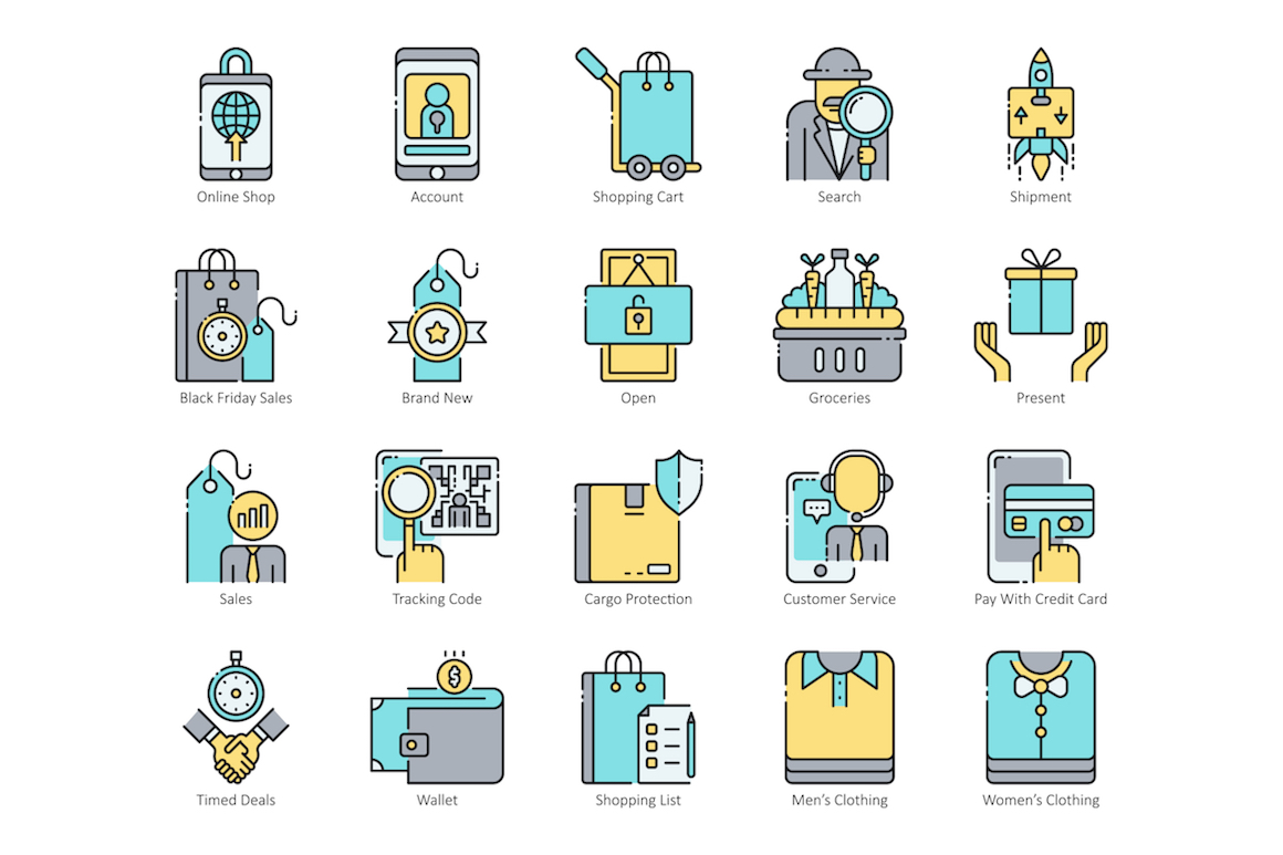 1160x773 E Commerce Icons