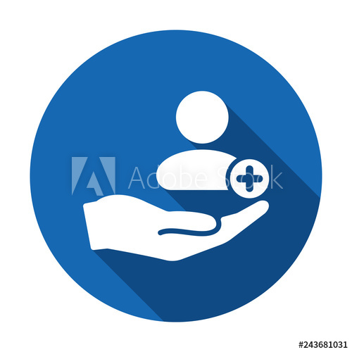 500x500 Patient Icon Customer Icon With Add, Additional Sign Patient