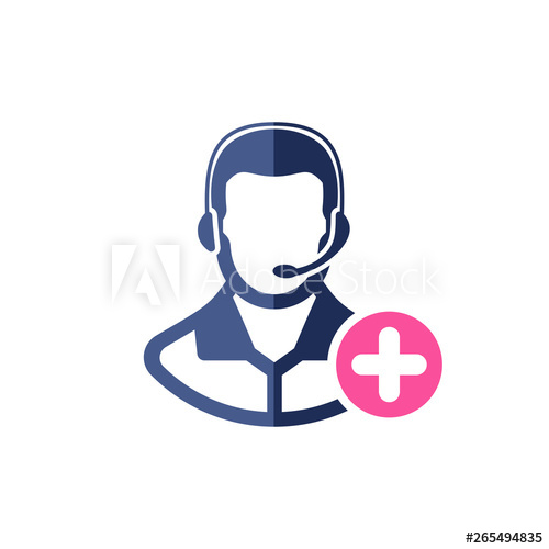 500x500 Support Icon With Add Sign Customer Service Agent With Headset