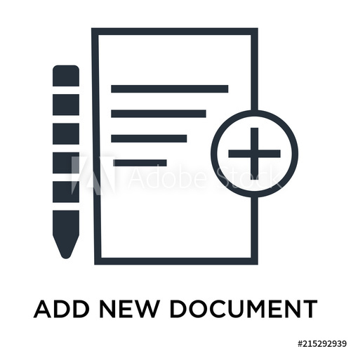 500x500 Add New Document Icon Isolated On White Background Modern