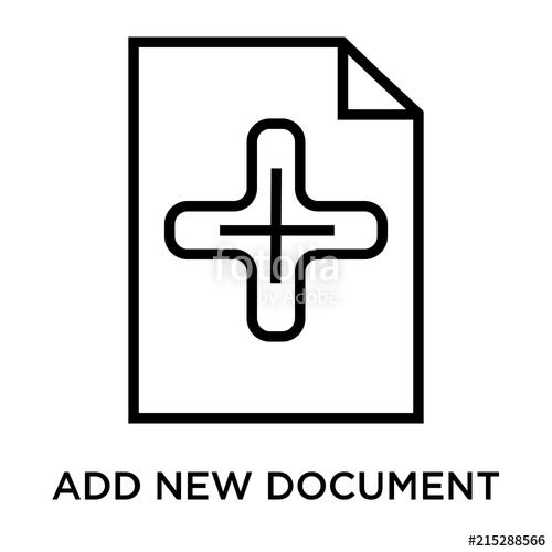 500x500 Add New Document Icon On White Background Modern Icons Vector
