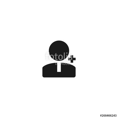 500x500 New Employee Icon Design Person Worker With Plus Sign Symbol