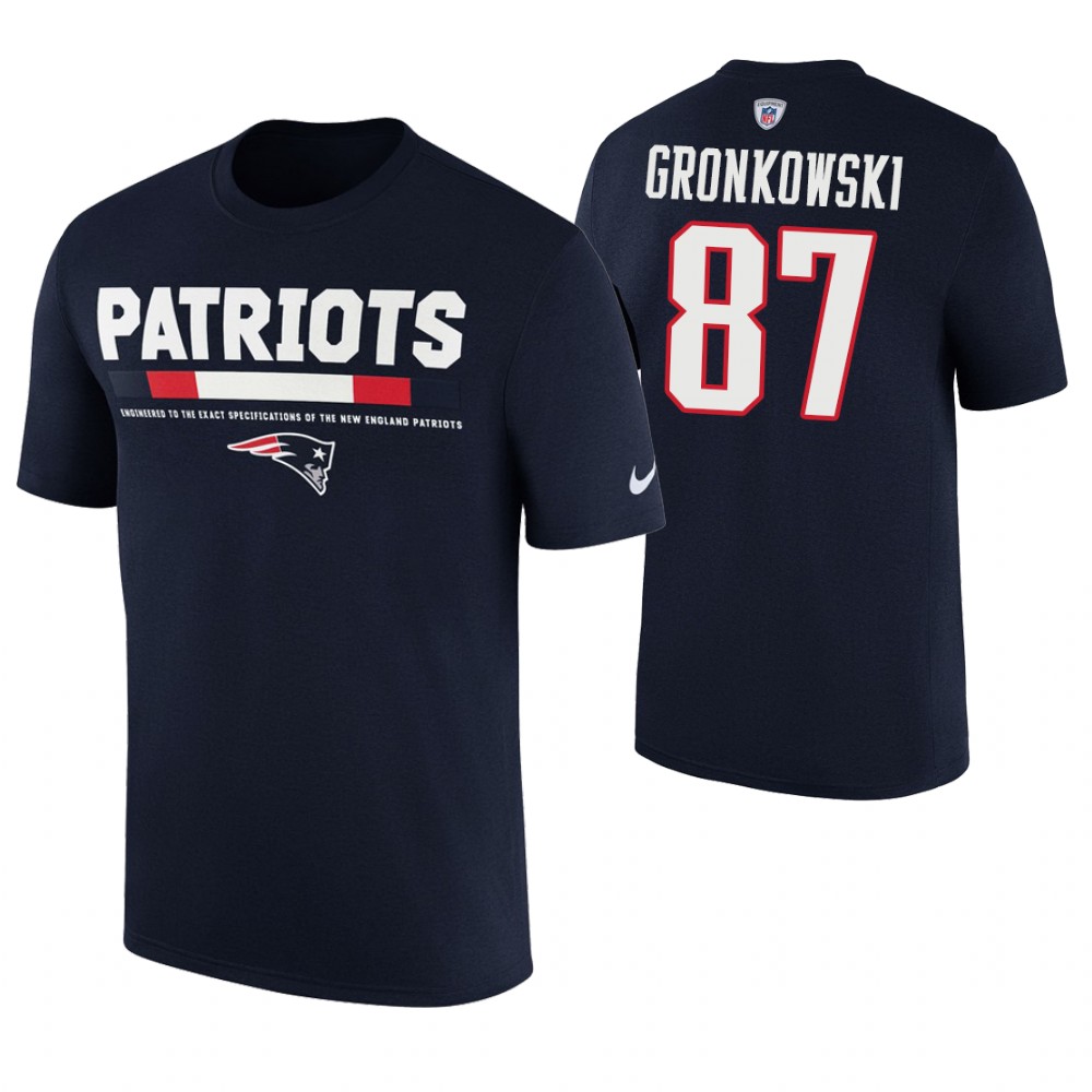 1000x1000 Women's Patriots Rob Gronkowski Navy Icon Tri Blend T Shirt