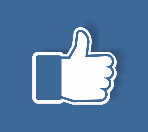 626x557 New Facebook Like Icon Vector Premium Download