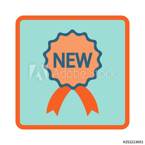 500x500 New Feature Or Product Badge Flat Icon In Square Frame