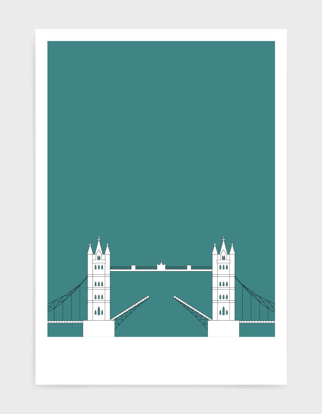 1120x1440 Customisable London Print Of Tower Bridge, Personalised Print