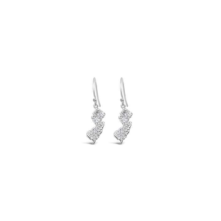 720x720 Nj Icon Pave Earrings, Sterling Silver Just Jersey