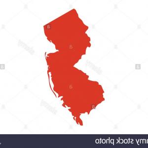 300x300 State Of New Jersey Vector Map Silhouette Outline Nj Shape Icon