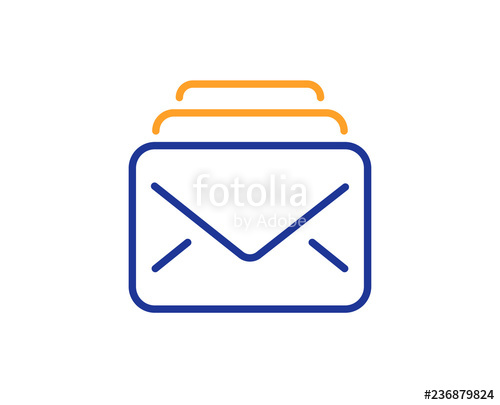 500x405 Mail Line Icon New Messages Correspondence Sign E Mail Symbol