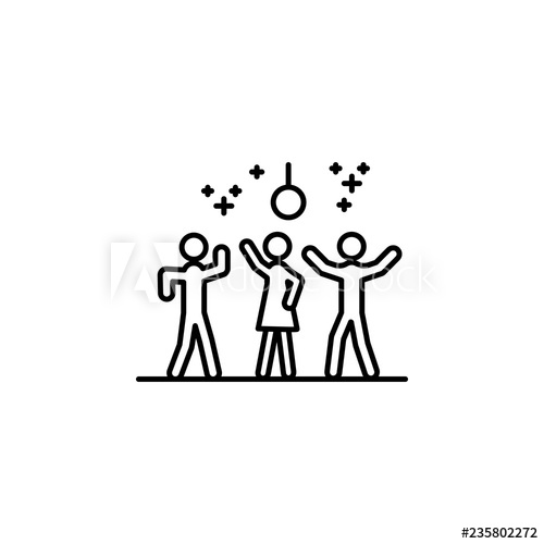 500x500 Dance Floor Icon Element Of New Year Oarty Outline Icon Thin
