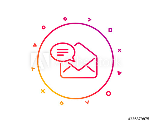 500x405 New Mail Line Icon Message Correspondence Sign E Mail Symbol