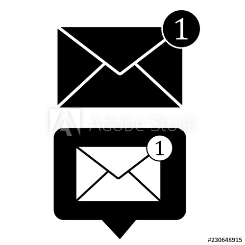 A New Message Icon, The Logo On A White Background 500x500 A New Message Icon, The Logo On A White Background