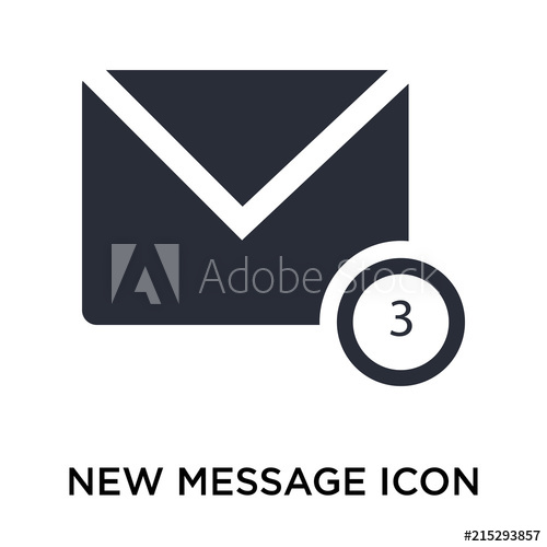 New Message Icon Isolated On White Background Modern And Editable 500x500 New Message Icon Isolated On White Background Modern And Editable