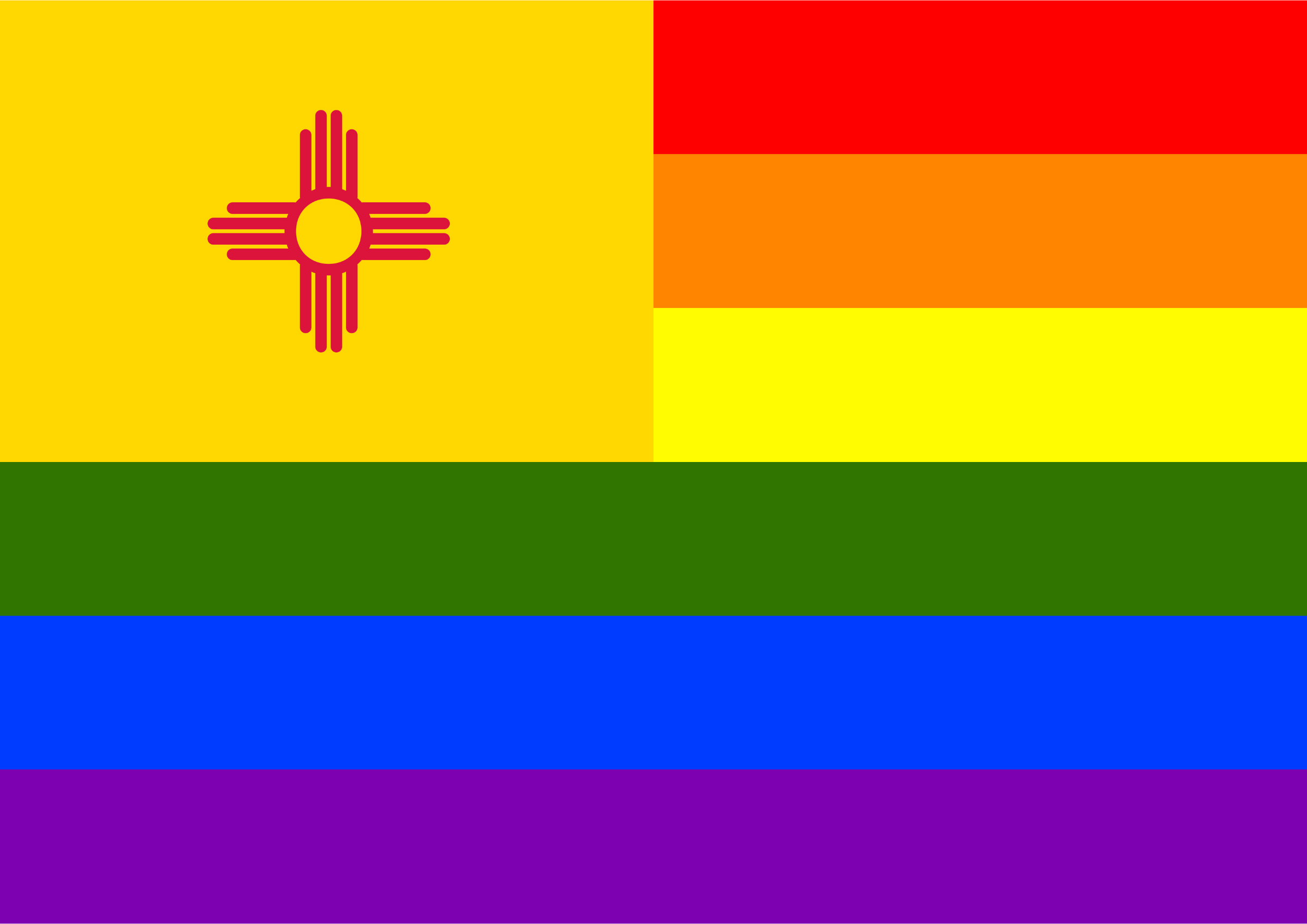 Rainbow Flag New Mexico Icons Png. 