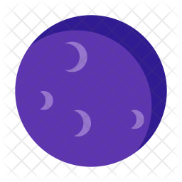 256x256 New Moon Icon Of Flat Style