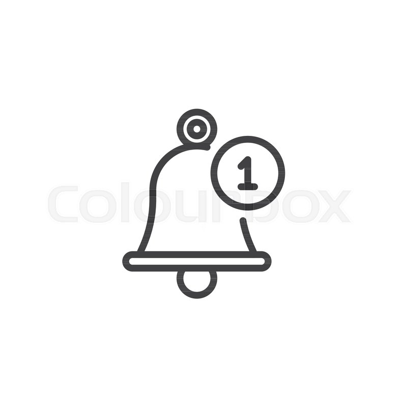 800x800 New Notification Outline Icon Linear Stock Vector Colourbox
