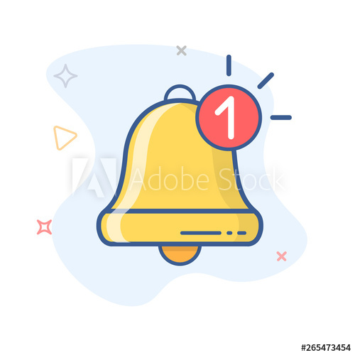 500x500 New Notification Icon Vector New Message Bell Vector Outline