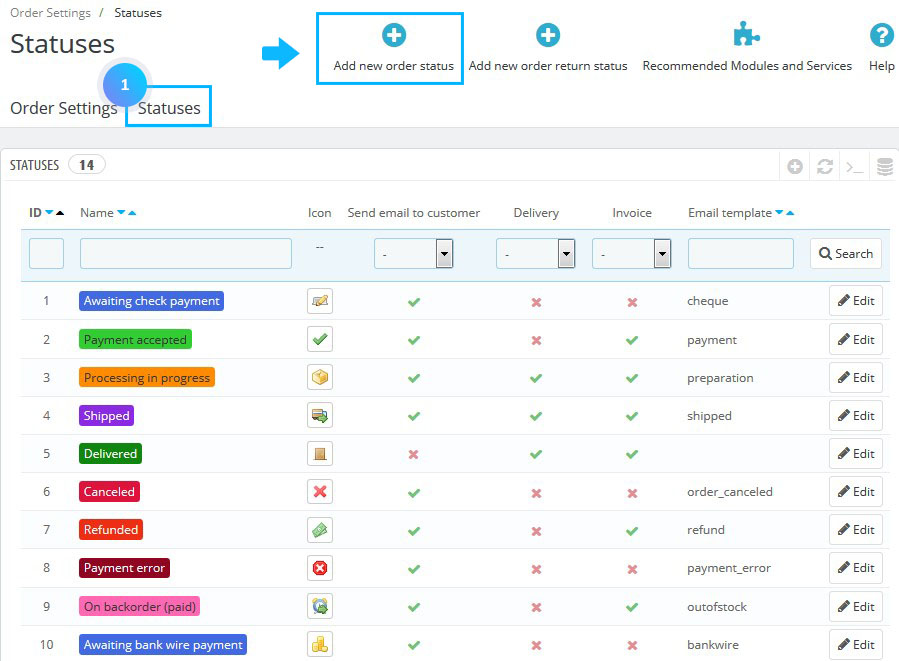 899x661 Prestashop How To Manage Order Statuses