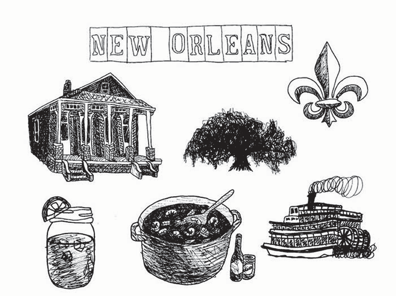 810x606 New Orleans Icons Nyx Silhouette Projects, New Orleans