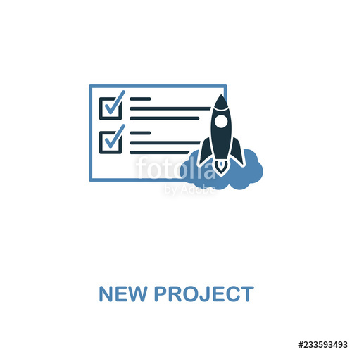 500x500 New Project Icon Monochrome Style Design From Management Icon