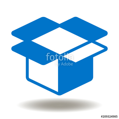 500x500 Packaging Cardboard Icon Vector Open Box Illustration Gift Logo