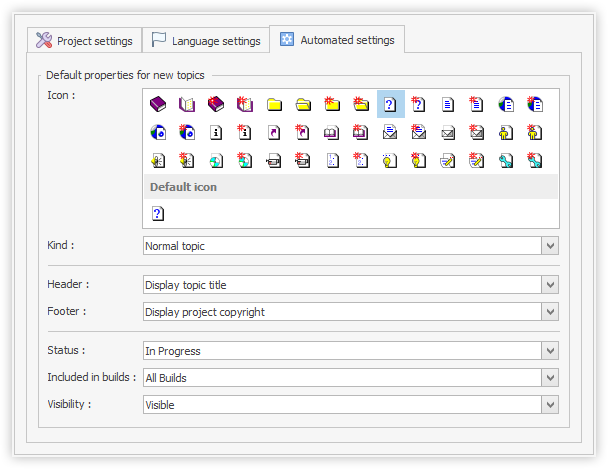 609x470 Define Default Topic Properties, Use External Html Code, Export