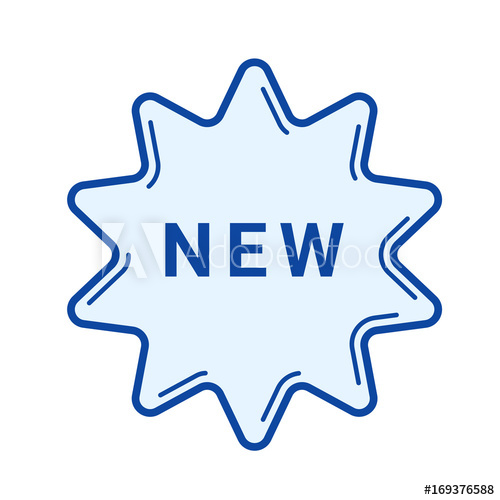 New Sticker Vector Line Icon Isolated On White Background New 500x500 New Sticker Vector Line Icon Isolated On White Background New