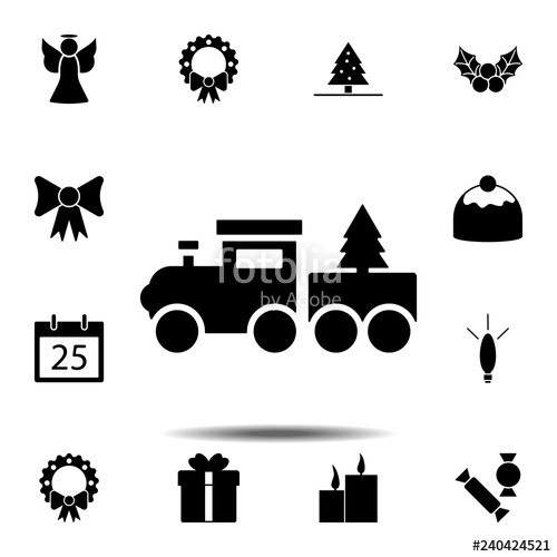 Toy Tran Simple Glyph Vector Element Of Christmas, New Year 500x500 Toy Tran Simple Glyph Vector Element Of Christmas, New Year