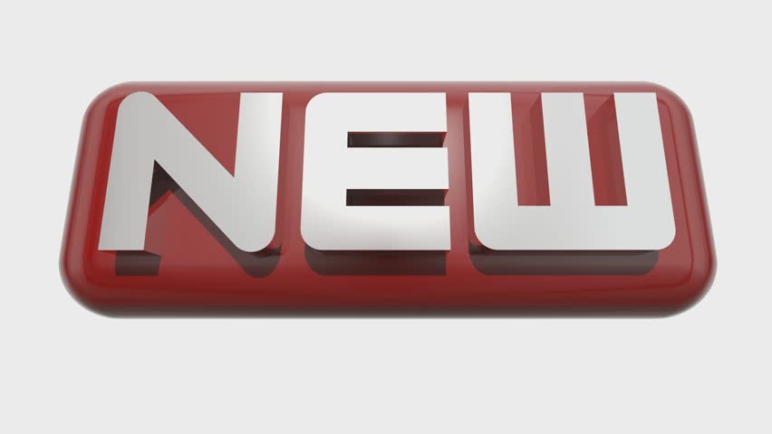 852x480 New Word Icon Rotating, Seamless Stock Footage Video