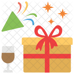 256x256 New Years Day Icon Of Flat Style