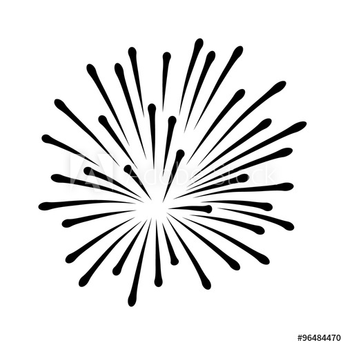 500x500 New Years Or Independence Day Fireworks Flat Icon