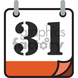 300x300 Calendar Vector Icon New Years Eve Clipart Royalty Free Gif