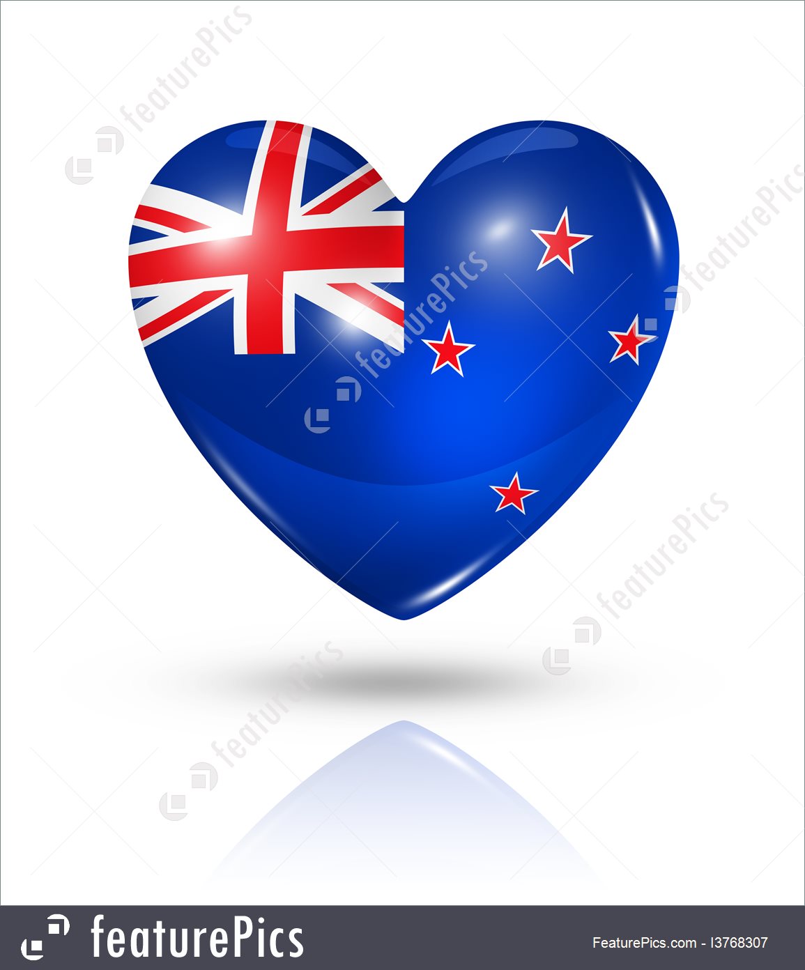 1155x1392 Illustration Of Love New Zealand, Heart Flag Icon