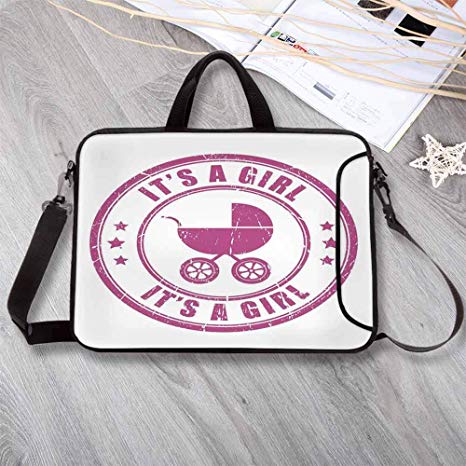 Gender Reveal Decorations Neoprene Laptop Bag,grunge 466x466 Gender Reveal Decorations Neoprene Laptop Bag,grunge