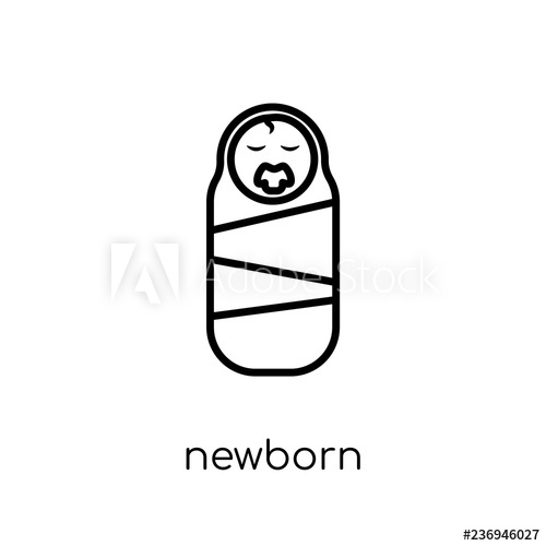 Newborn Icon Trendy Modern Flat Linear Vector Newborn Icon 500x500 Newborn Icon Trendy Modern Flat Linear Vector Newborn Icon
