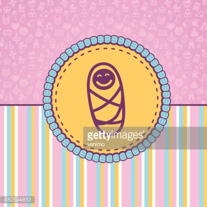Vector Newborn Icon And Greeting Card Premium Clipart 414x414 Vector Newborn Icon And Greeting Card Premium Clipart