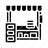 168x168 Newspaper Stall Icon